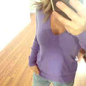 J.Crew sweater purple V-neck size medium